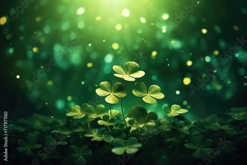 Golden Shamrocks: A Luxurious Pattern for St. Patrick's Day Elegance - Generative AI