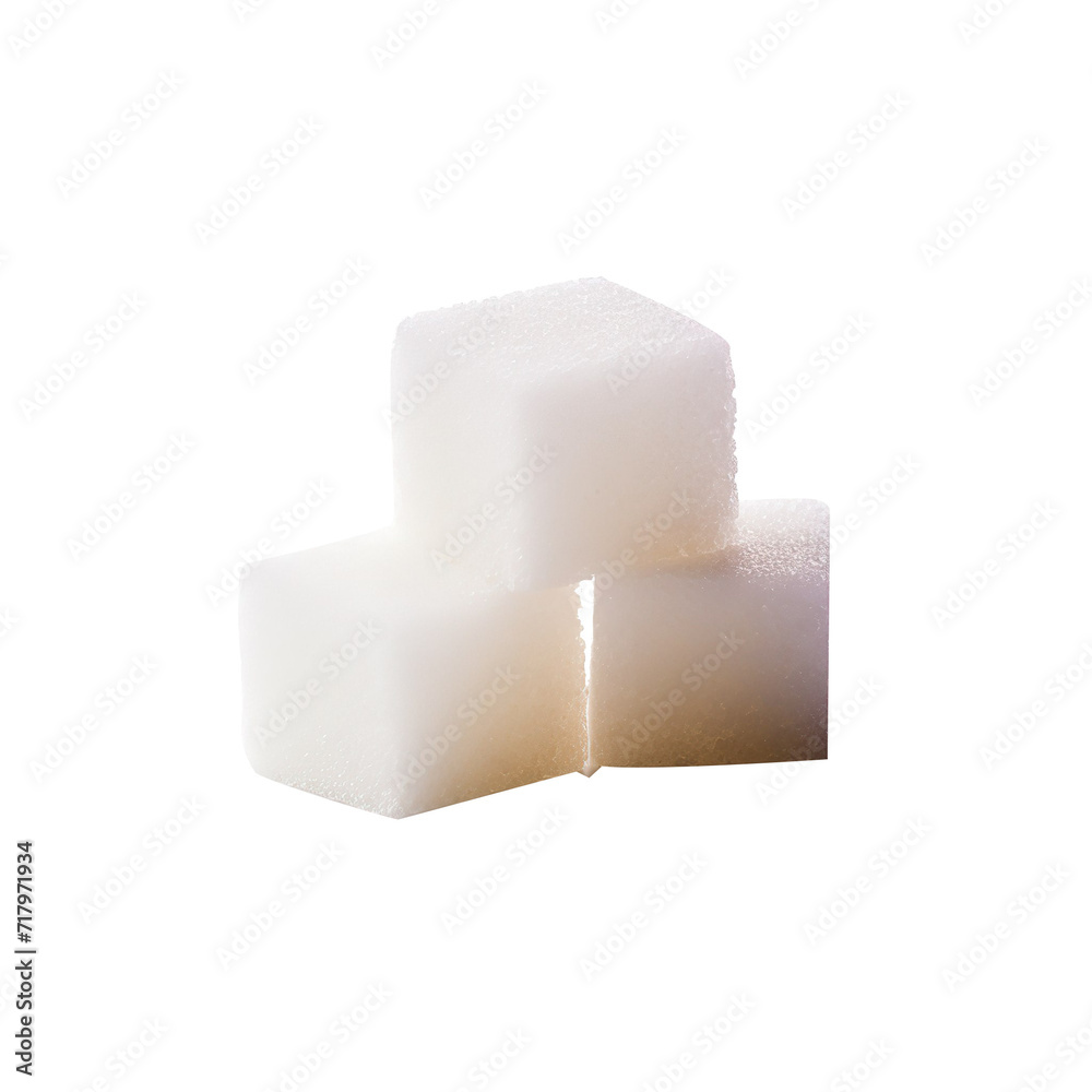 Sugar cubes or blocks isolated on white background.
Sugar cubes or blocks isolated on white background.