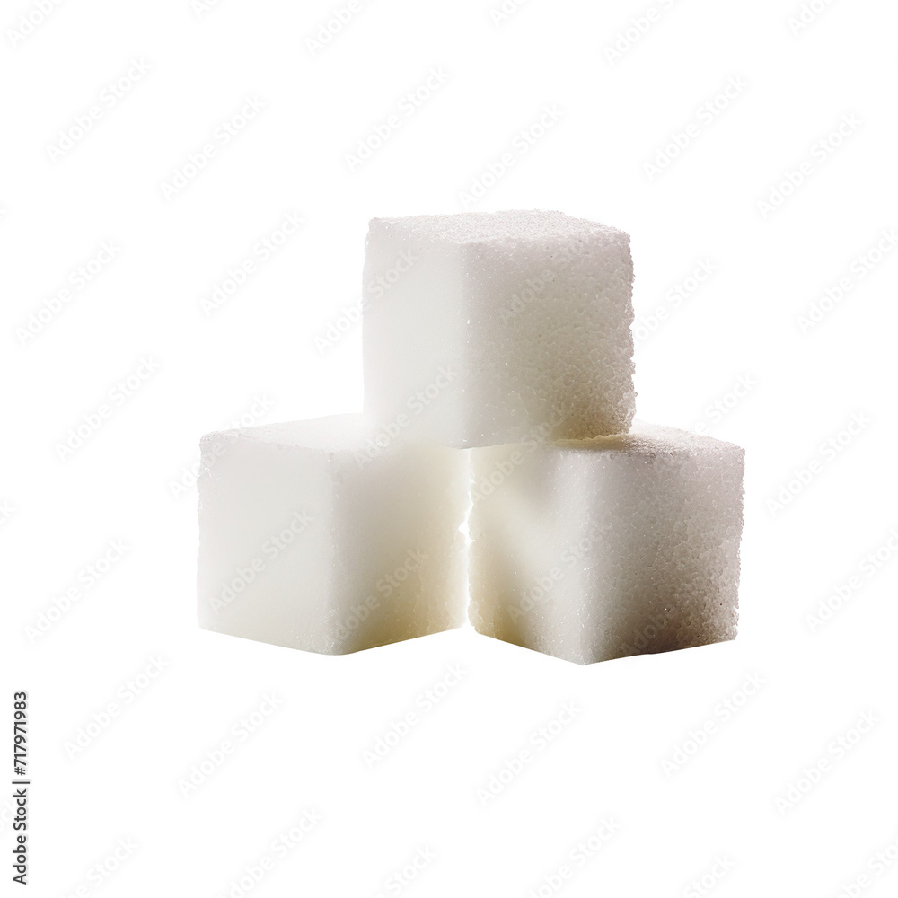 Sugar cubes or blocks isolated on white background.
Sugar cubes or blocks isolated on white background.