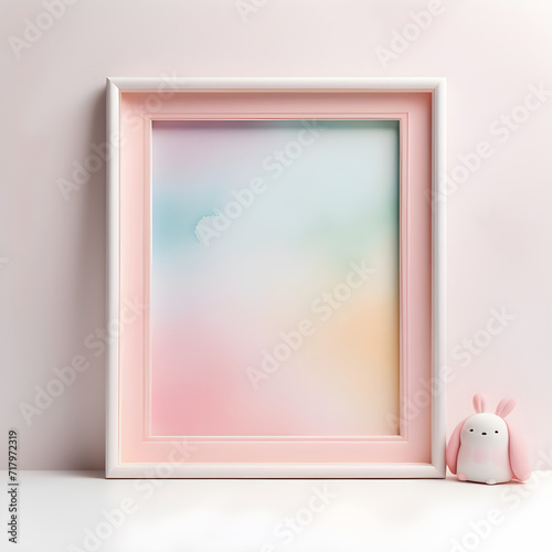 minimal mockup frame blank isolated