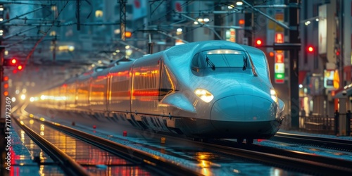 Speeding Shinkansen
