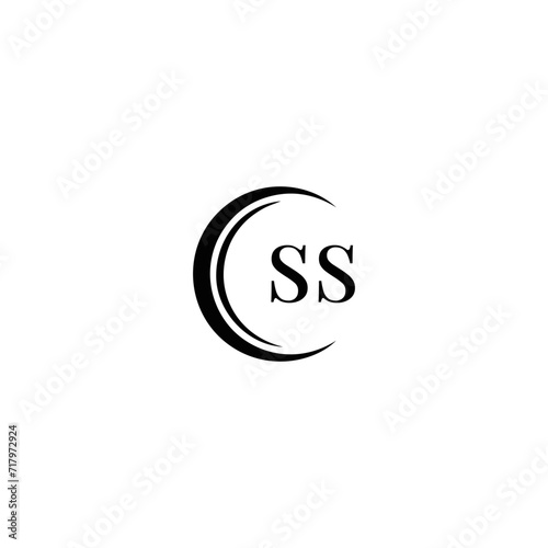 SS logo. S S design. White SS letter. SS, S S letter logo SET design. Initial letter SS linked circle uppercase monogram logo. S S letter logo SET vector design. SS letter logo design five style. 