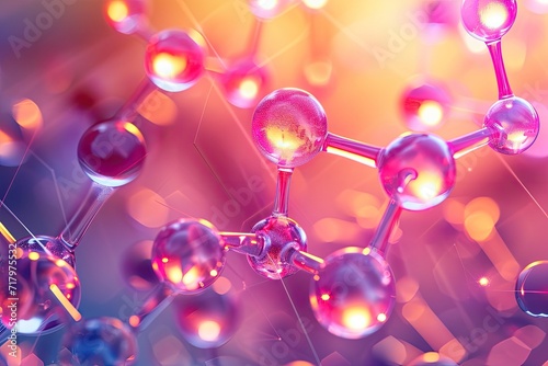 molecules abstract scientific background