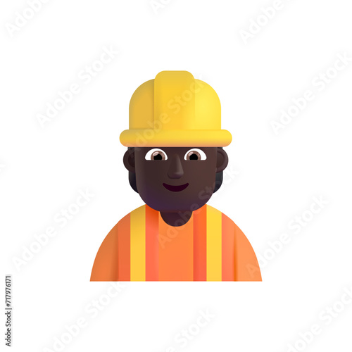 Construction Worker: Dark Skin Tone