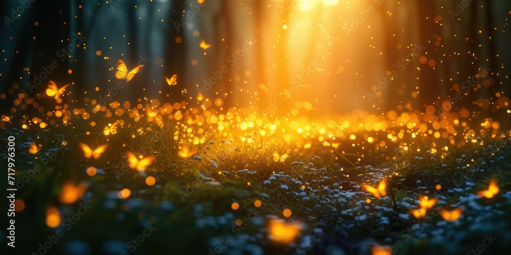 Fireflies Transparent Glow