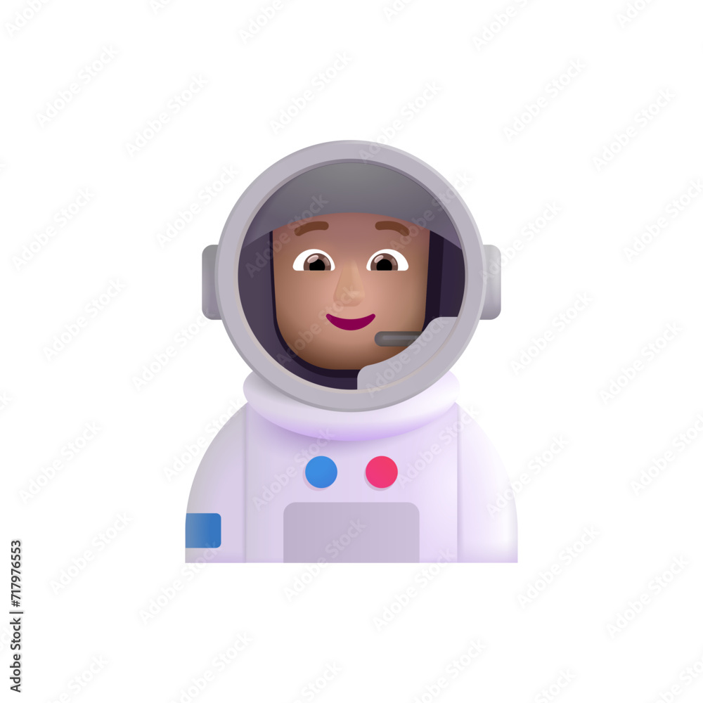 Obraz premium Astronaut: Medium-Light Skin Tone