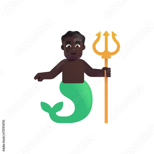 Merman: Dark Skin Tone