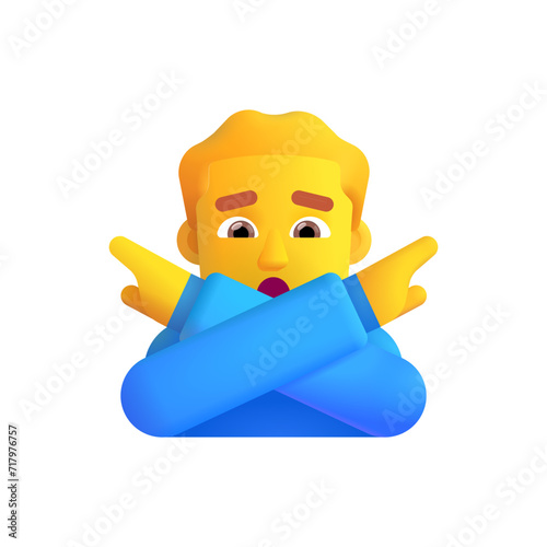 Man Gesturing No