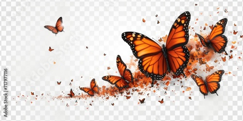 Monarch Butterflies Transparent Delicacy