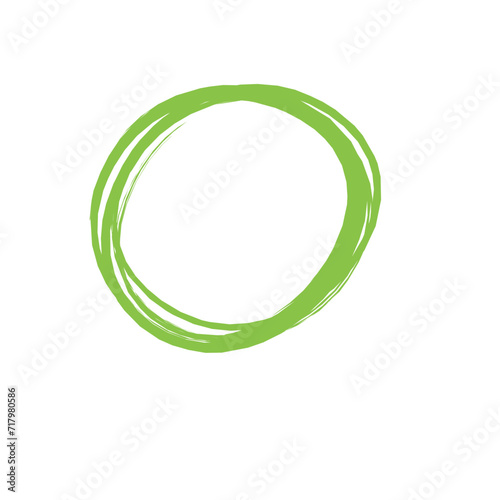 Hand drawn oval circle frame