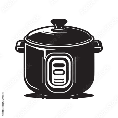 vector illustration of a rice cooker design