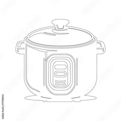 vector illustration of a rice cooker design