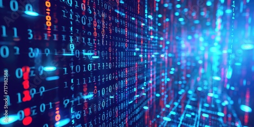 Wallpaper Mural Digital binary encrypted code background Torontodigital.ca