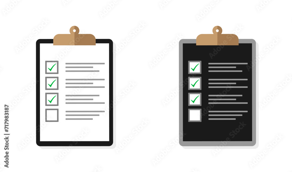 Checklist vector icon. Checklist with Clipboard. Checklist template Checklist vector icon. Checklist with Clipboard. Checklist template