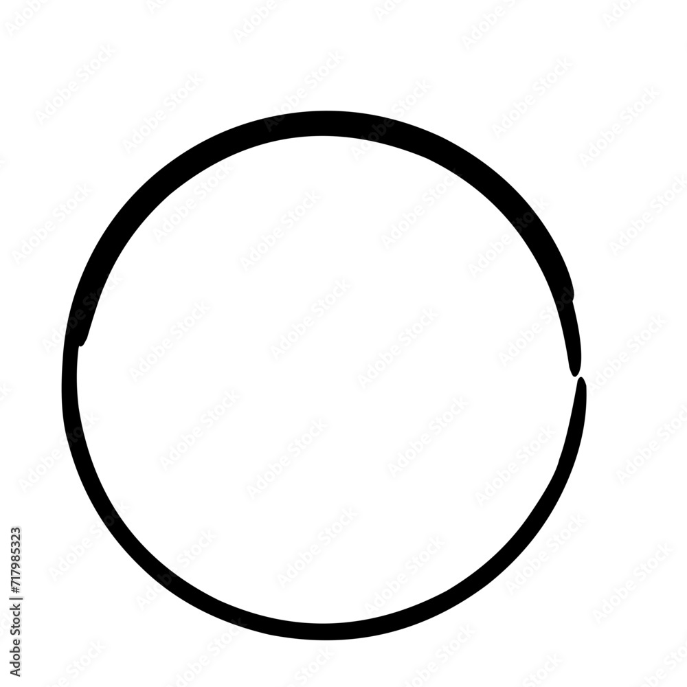 Circle with paint brush Circle with paint brush