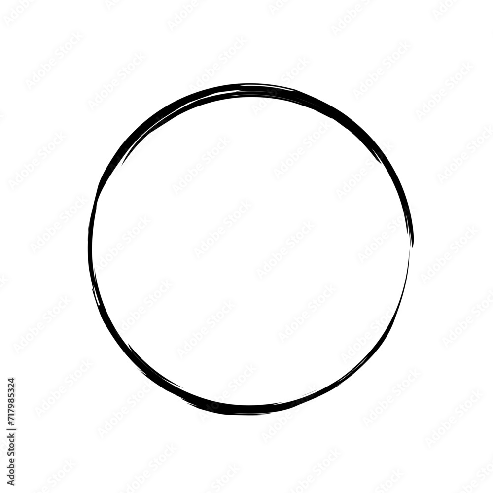 Circle with paint brush Circle with paint brush