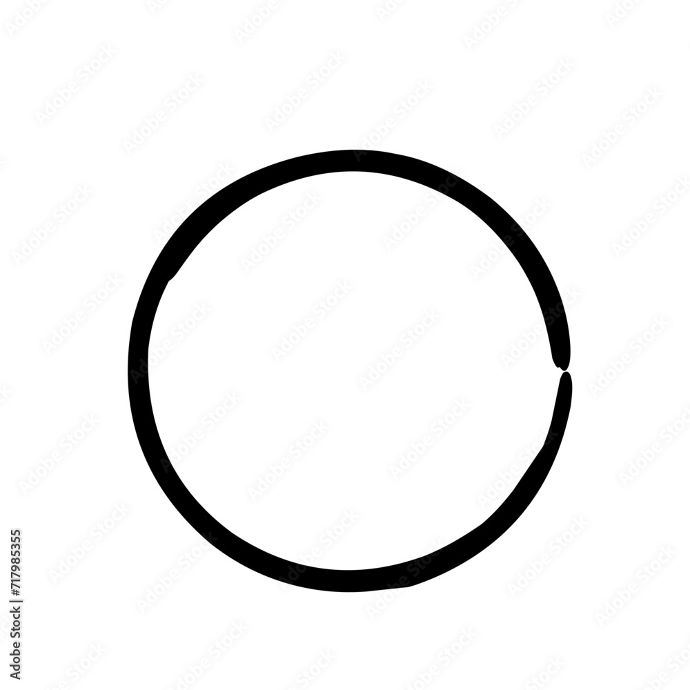 Circle with paint brush Circle with paint brush