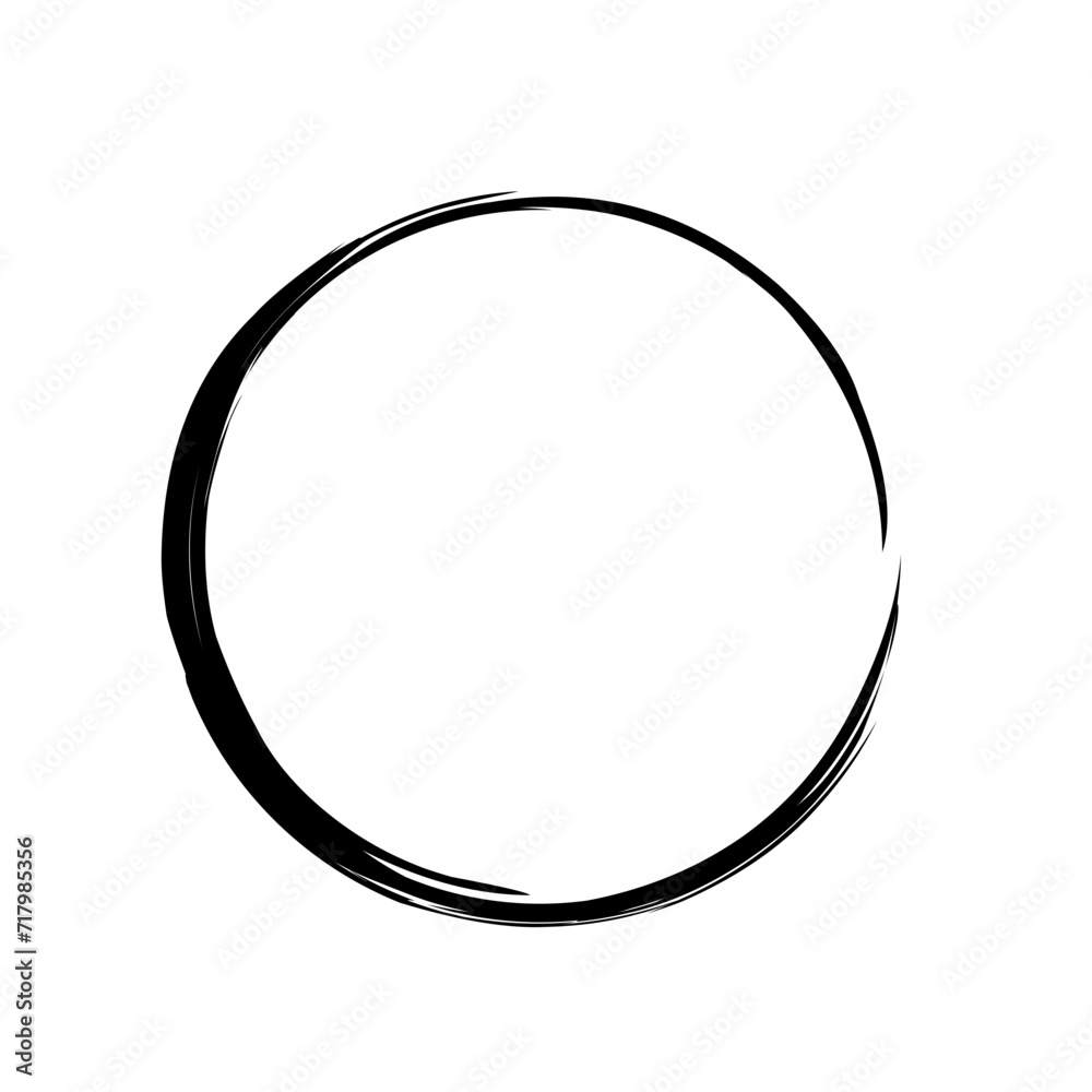 Circle with paint brush Circle with paint brush