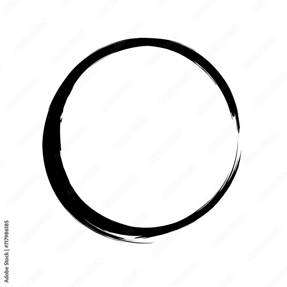 Circle with paint brush Circle with paint brush