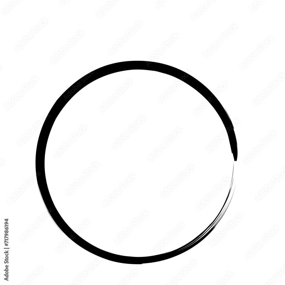 Circle with paint brush Circle with paint brush