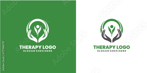 Physical therapy vector logo icon illustration