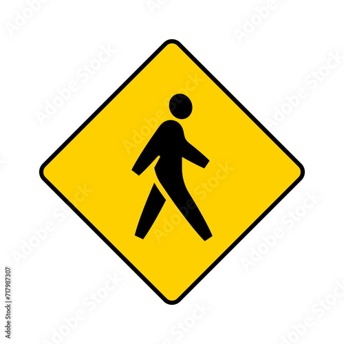 Pedestrian crossing sign graphic design