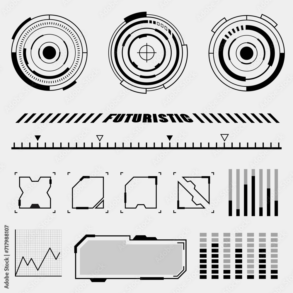 Obraz premium Street wear fashion design Futuristic interface Hud 