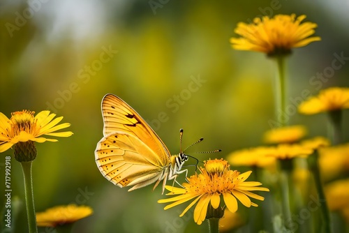 butterfly on yellow flower © Ateeq