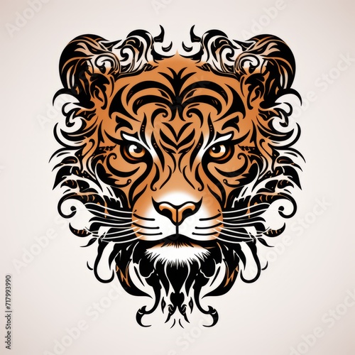 Tiger Abstract Colorful Animal God Bright Artistic Fantasy Mystique Digital Generated Illustration