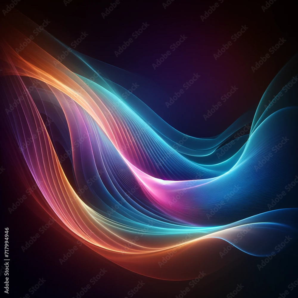 smoother abstract with neon colors featuring soft flowing lines and a gentle blend of hues against a dark background smoother abstract with neon colors featuring soft flowing lines and a gentle blend of hues against a dark background