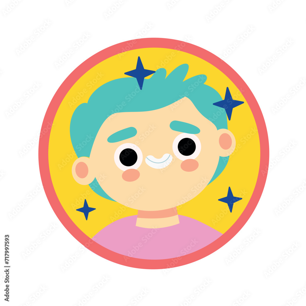 Cute avatar of child in cartoon design. This enchanting illustration of a child's avatar is a perfect fusion of design and innocence, ready to captivate hearts and minds. Vector illustration. Cute avatar of child in cartoon design. This enchanting illustration of a child's avatar is a perfect fusion of design and innocence, ready to captivate hearts and minds. Vector illustration.
