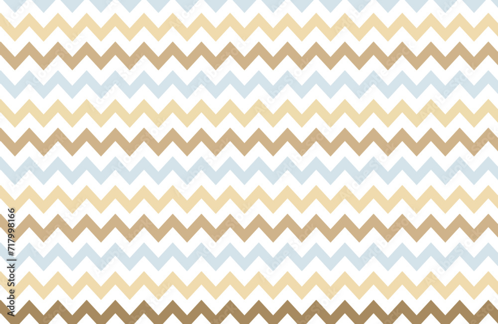 beige waves zig zag seamless background texture. Popular zigzag pastel chevron pattern on white background