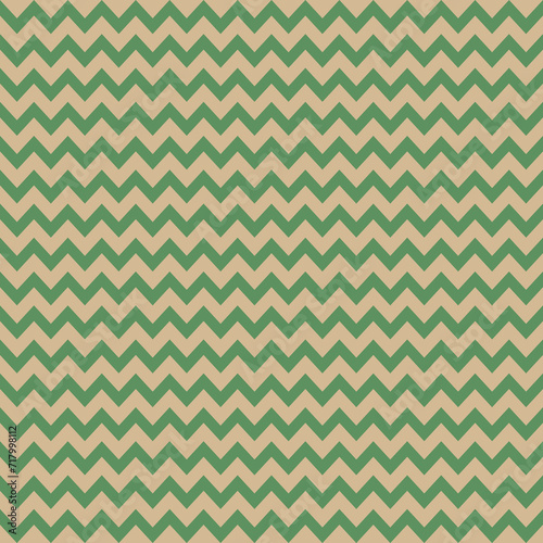 Green waves zig zag seamless background texture. Popular zigzag pastel chevron pattern on white background