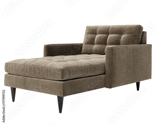 Modern beiege sofa isolated on white background. Furniture Collection.  photo