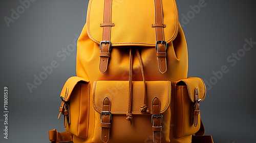 leather yellow bag photo