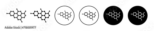 Hormones vector icon set collection. Hormones Outline flat Icon.