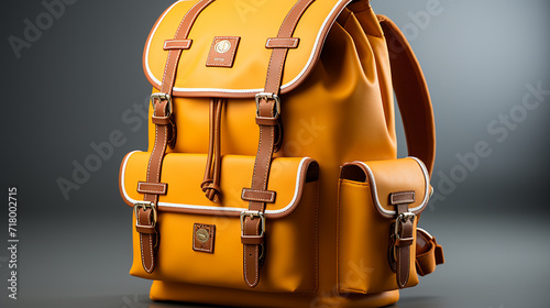 leather yellow bag photo