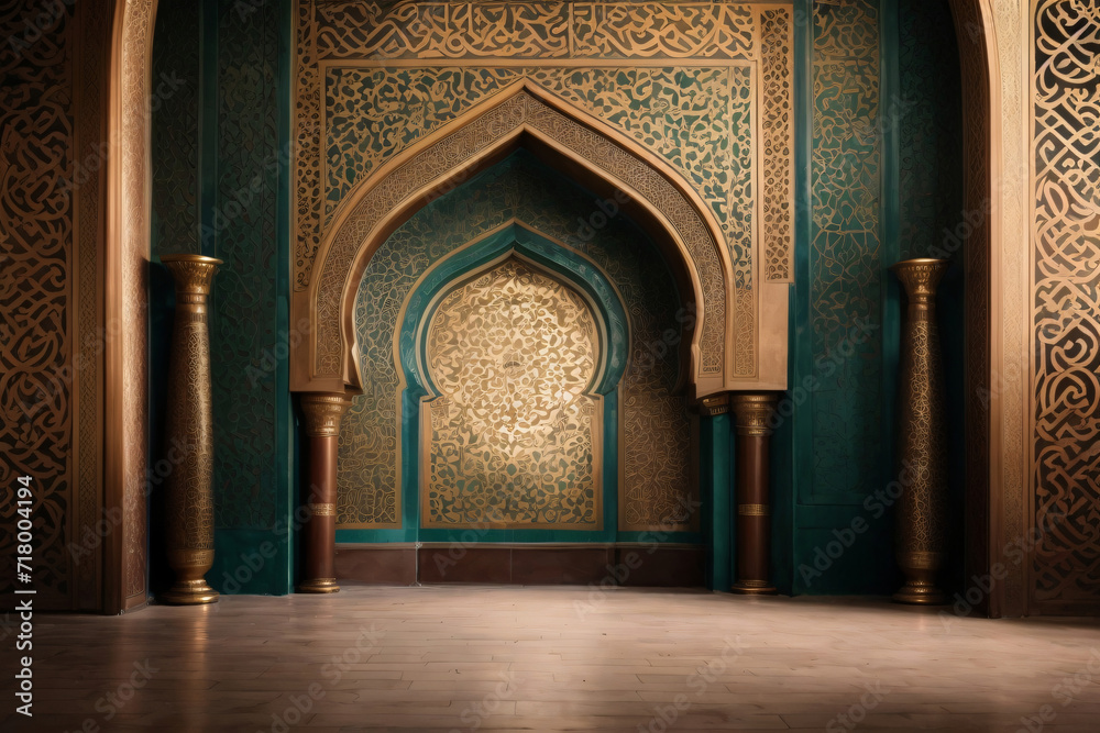 Islamic Mosaic Background, Generative Ai
