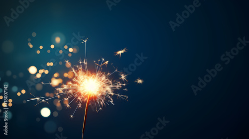 Beautiful fireworks background at night for holiday decoration