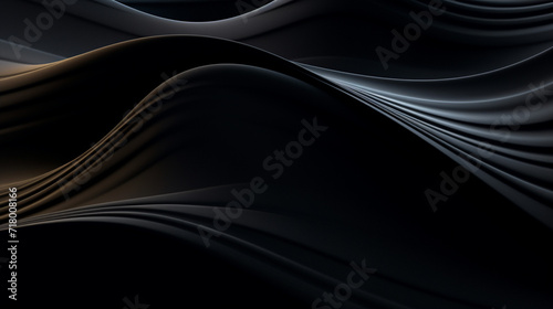 Abstract dark color waves wallpaper - ai generative