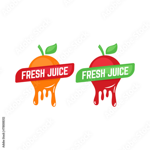 Fruit juice logo. Fresh drink logo.