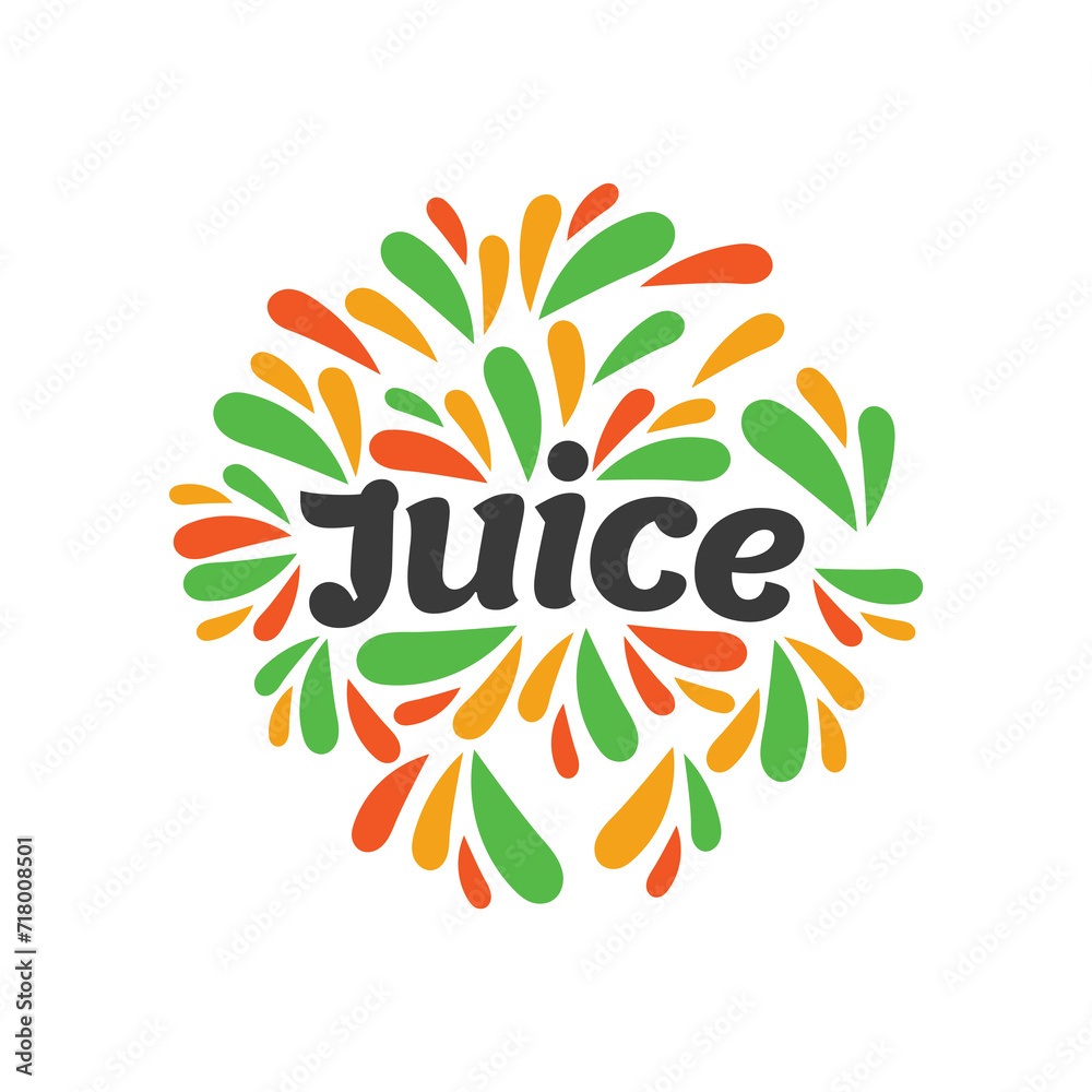 Obraz premium Fruit juice logo. Fresh drink logo.