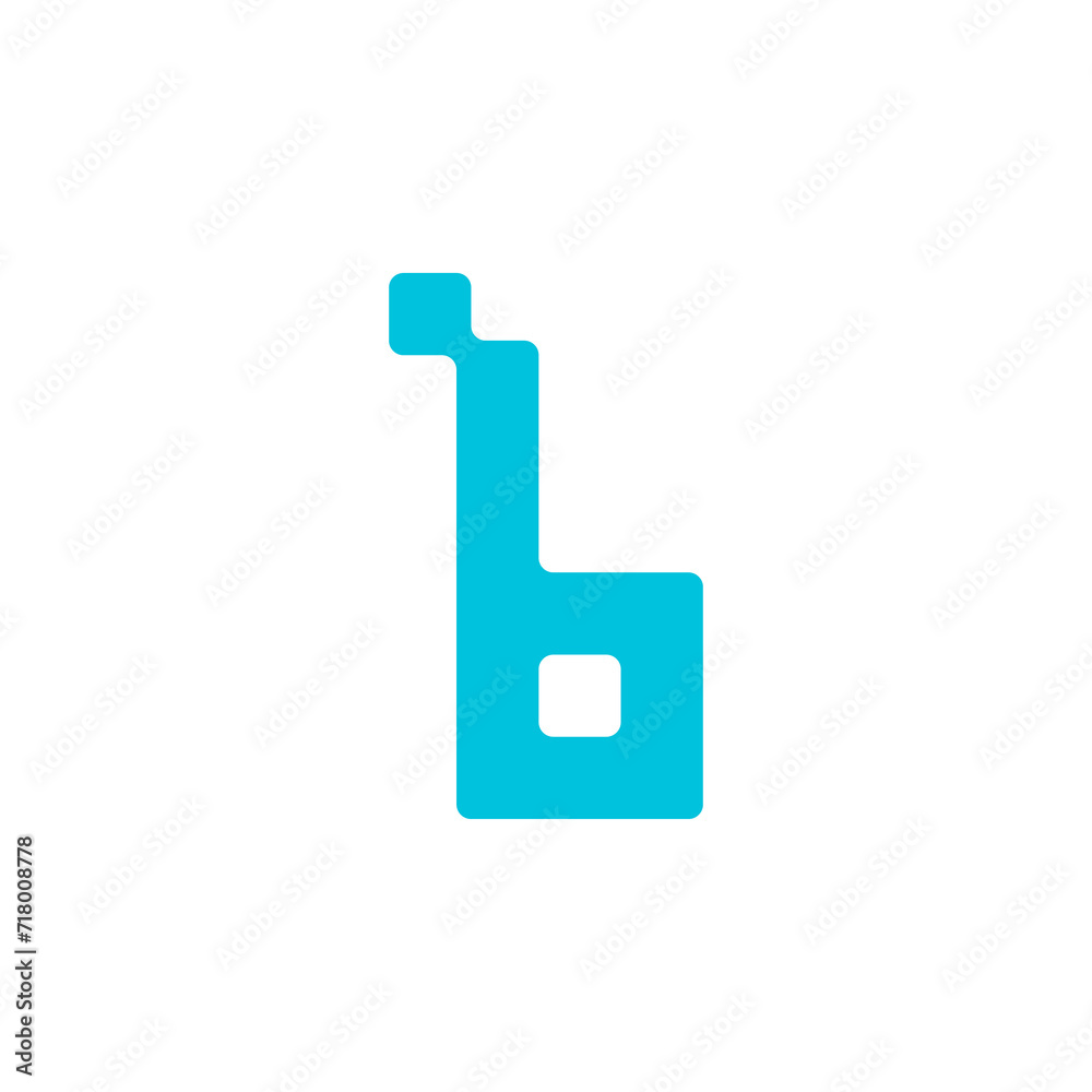 letter b in transparent background technology style letter b in transparent background technology style