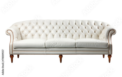 Time-honored Tufted Seating isolated on transparent Background