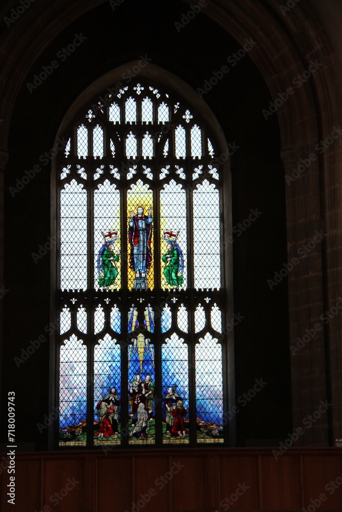 The Decoration of a Church Stained Glass Window.