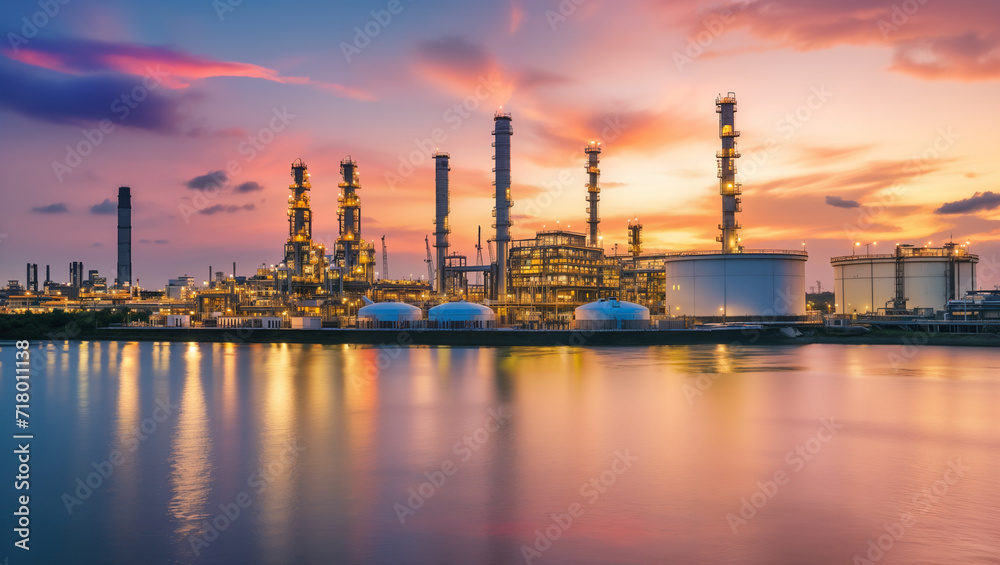 At sunset and with the right photo, gas and oil tanks don't look too bad. The environment might think differently