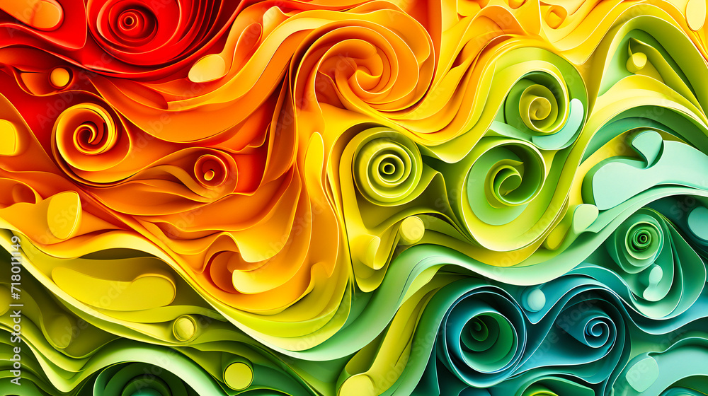 Abstract Art Background with Texture and Colorful Pattern, Vibrant Design with Artistic Liquid Movement and Creative Flow