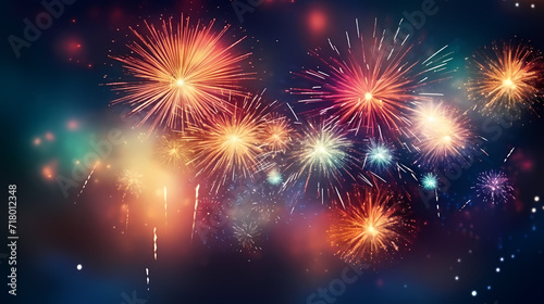 Fireworks background for celebration, holiday celebration concept