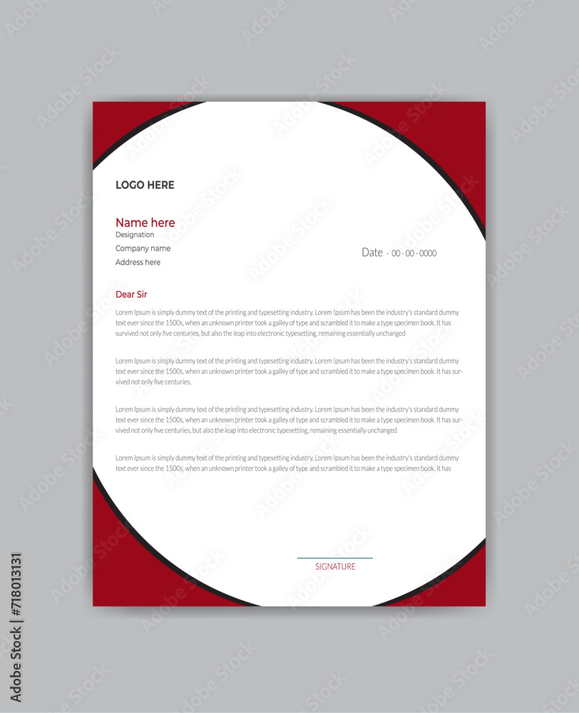 simple and clean letterhead design template. simple and clean letterhead design template.