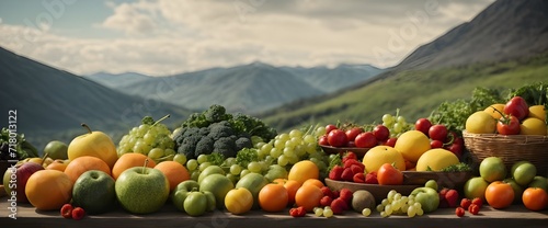 fruits and vegetables in mountain